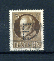 1914-15 BAVIERA Servizio, Perforazione (E), USATO N.12 3. Bruno - Usados