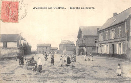 CPA  62 AVESNES LE COMTE MARCHE AU BEURRE Voir Attelage Avec 1 Chien éditeur Trannin Thilliez 1904   Rare - Avesnes Le Comte