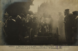 Automobile (Rally) Salzbourg Coupe Gordon Bennett Taunus (1904) No. 15  Depart De Salleron (Mors) 1905 Rare / Discolor - Rallyes