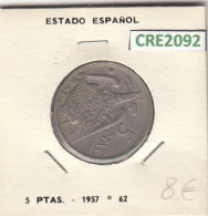 CRE2092 MONEDA  ESPAÑA FRANCO 5 PESETAS 1957 62 MBC - 5 Pesetas