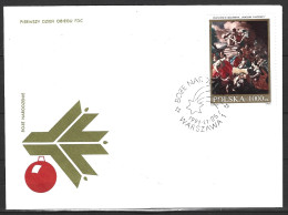 POLOGNE. N°3152 De 1991 Sur Enveloppe 1er Jour. Tableau De Solimena. - Madonnen