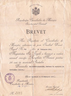 Romania, 1925, Vintage Medal Brevet / Award Document, "Reward Of Work - 25 Years Of Service" - Sonstige & Ohne Zuordnung