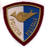 SCUDETTO-TOPPA-PATCH POLIZIA POSTALE, POLIZIA DI STATO, PLASTIFICATO ANNI 90 - Police & Gendarmerie