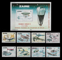 CONGO ZAIRE STAMP - 1978 History Of Aviation SET + MINISHEET MNH (NP#01) - Ungebraucht