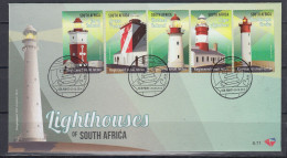 South Africa 2014 Lighthouses 5v FDC (VA158) - FDC