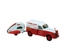 Ixo / Hachette - CITROEN 2CV Fourgonnette Grand Cirque De France + Remorque 1959 Neuf 1/43 - Ixo