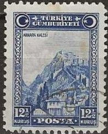 TURKEY 1929 Fortress Of Ankara - 12½k. - Blue FU - Used Stamps