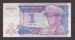 ZAIRE - 1993 1 New Zaire  Circulated Banknote As Scans - Zaïre