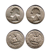 Etats Unis  Quarter Dollar 1965 + 1966 ; USA - 1932-1998: Washington