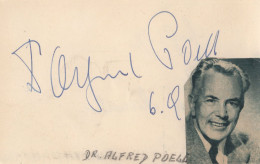 Dr Alfred Poell Berti Mandl Austrian Opera Baritone Hand Signed Autograph - Cantantes Y Musicos