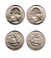 Etats Unis  Quarter Dollar 1972 + 1972D ; USA - 1932-1998: Washington