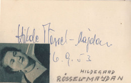 Hilde Rossel Majdan Hans Schweiger Austrian Opera Hand Signed Autograph - Zangers & Muzikanten