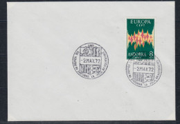 Europa Cept 1972 Andorra Sp. 1v FDC Ca  (VA164) - 1972