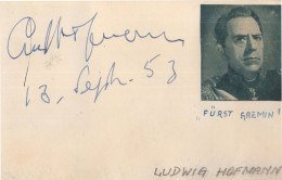 Elisabeth Hongen Ludwig Hoffmann German Opera Hand Signed Autograph - Sänger Und Musiker