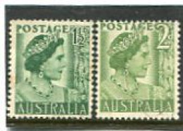 AUSTRALIA - 1950   QUEEN ELISABETH  WMK   SET  FINE USED - Used Stamps