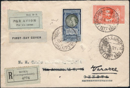 Lotto 68 6/8/1932 - Lettera Raccomandata Per Via Aerea Da Roma Per Genova Reindirizzata A Varazze Affrancata Con Pro Soc - Marcophilie (Avions)
