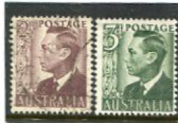 AUSTRALIA - 1951  KGVI  NO WMK  SET  FINE USED - Gebruikt