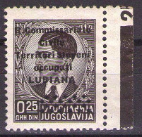 LUBIANA - Italian Occupation - 1941 - Italian Occupation Of Slovenia, Mi 19 -  No. PLATE - MNH** - Lubiana