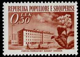 ALBANIA 1953 Mi 525 TOBACCO FACTORY MINT STAMP ** - Usines & Industries