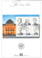 BELGIUM  -  LARGE  FIRST DAY SHEET  1999 /14   6 BELGIAN KINGS    SEE SCANS - 1999-2010