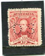 AUSTRALIA - 1930   1 1/2d  STURT  PERFORATED  OS   FINE USED  SG  O121 - Dienstzegels