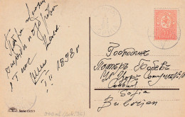 Post Card/ Small Lion/ From Sofia / Mi:33 /Bulgaria 1889 - Covers & Documents