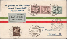 Lotto 98 12//3/1930 - Areogramma Roma-Vaticano-Genova. SPL - Storia Postale (Posta Aerea)