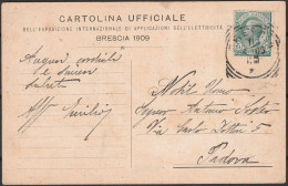Lotto 104 8/8/1909 - Cartolina Ufficiale Dell’ Esposizione Internazionale Di Applicazione Del’ Elettricità, Durante La M - Marcophilia (AirAirplanes)