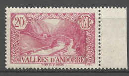 ANDORRE N° 30 NEUF* TRACE DE CHARNIERE  / Hinge  / MH - Neufs