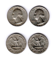 Etats Unis  Quarter Dollar 1974 + 1974D ; USA - 1932-1998: Washington