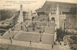 07.10.2023 B -   MARSEILLE Escalier Monumental De La Gare St Charles - Estación, Belle De Mai, Plombières