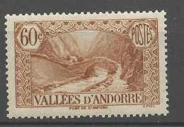 ANDORRE N° 67 NEUF* TRACE DE CHARNIERE  / Hinge  / MH - Neufs