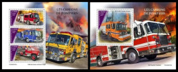 Chad  2023 Fire Engines. (127) OFFICIAL ISSUE - Trucks