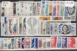 FRANCE - 1983 - N° 2252 à 2298 ** (et N° Rouge) - 47 Tbs - ( Cote 64.00 E) - PARFAIT état - Luxe - 1980-1989