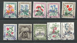 ANDORRE. Beau Lot De 10 Timbres Oblitérés Timbres Taxes,première Qualité, Andorre Français - Usados