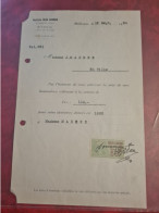 TIMBRE QUITTANCES MULHOUSE 1924 DENTISTE RENE SCHWOB  50 C HONORAIRES - Fiscales