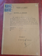 TIMBRE FISCAL 30 ET 40 C Succession En Déshérence Seyssel Belley Mr AUDOUARD AIME 1942 DOMAINE - Steuermarken