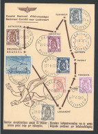 Carte Du 1 Er Service Postal Belge Par Hélicoptère En 1950 - L 32486 - Gebraucht