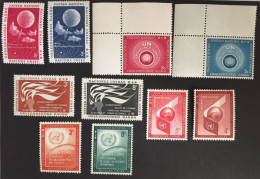 1957 - United Nations UNO UN ONU - 10 Stamps Of The Year 1957 -  Unused - Nuevos