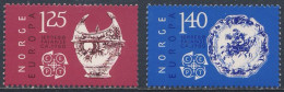 Norway Norge Norwegen 1976 Mi 724 /5 / YT 680 /1 SG 757 /8 ** Bishop's Mitre Bowl (1760) + Plate (1760)  Kunsthandwerk - 1976
