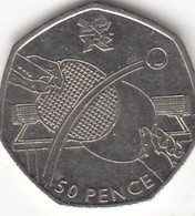 Great Britain UK 50p Coin Table Tennis 2011 (Small Format) Circulated - 50 Pence