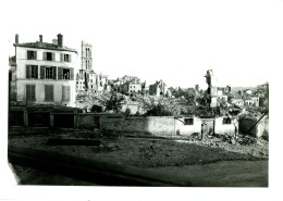 Photo Bombardement De Mantes En 1944,photographe R.Noel Format 13/18 - Guerre, Militaire