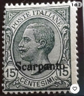 15 Cent 1 Val. Mnh** - Ägäis (Scarpanto)