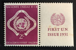 1951 - United Nations UNO UN ONU -  Peace, Justice, Security - Unused - Unused Stamps