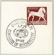 Schweden / Sverige 1973, Sonderstempel Congress Biochemie / Biochemistry Stockholm - Chemie