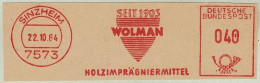 Deutsche Bundespost 1964, Freistempel / EMA / Meterstamp Wolman Holzimprägniermittel Sinzheim, Bois / Wood - Química