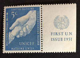 1951 - United Nations UNO UN ONU -  UNICEF UN Children's Fund - Unused - Nuovi