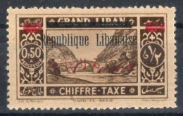 Grand Liban  Timbre-Taxe N°21* Neuf Charnière TB Cote : 2.50 € - Segnatasse