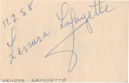 Lenora Lafayette Joao Gibin 2x Brazil USA Old Opera Autograph S - Cantantes Y Musicos