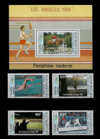 IVORY COAST STAMP - 1984 Airmail - Olympic Games - Los Angeles, USA SET + MINISHEET MNH (NP#01) - Côte D'Ivoire (1960-...)